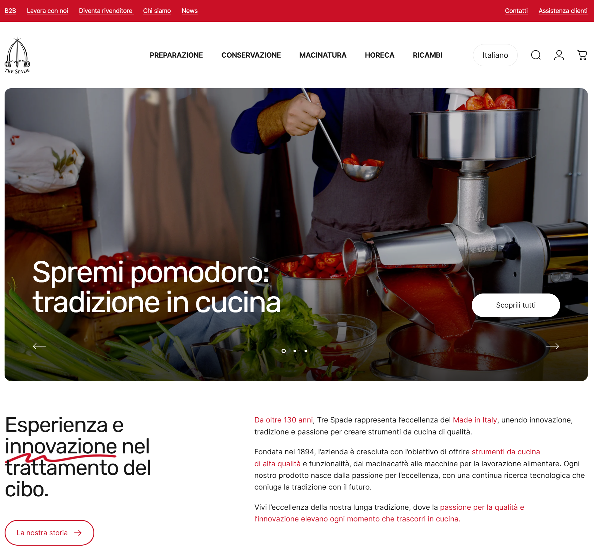 È online il nuovo sito Tre Spade!