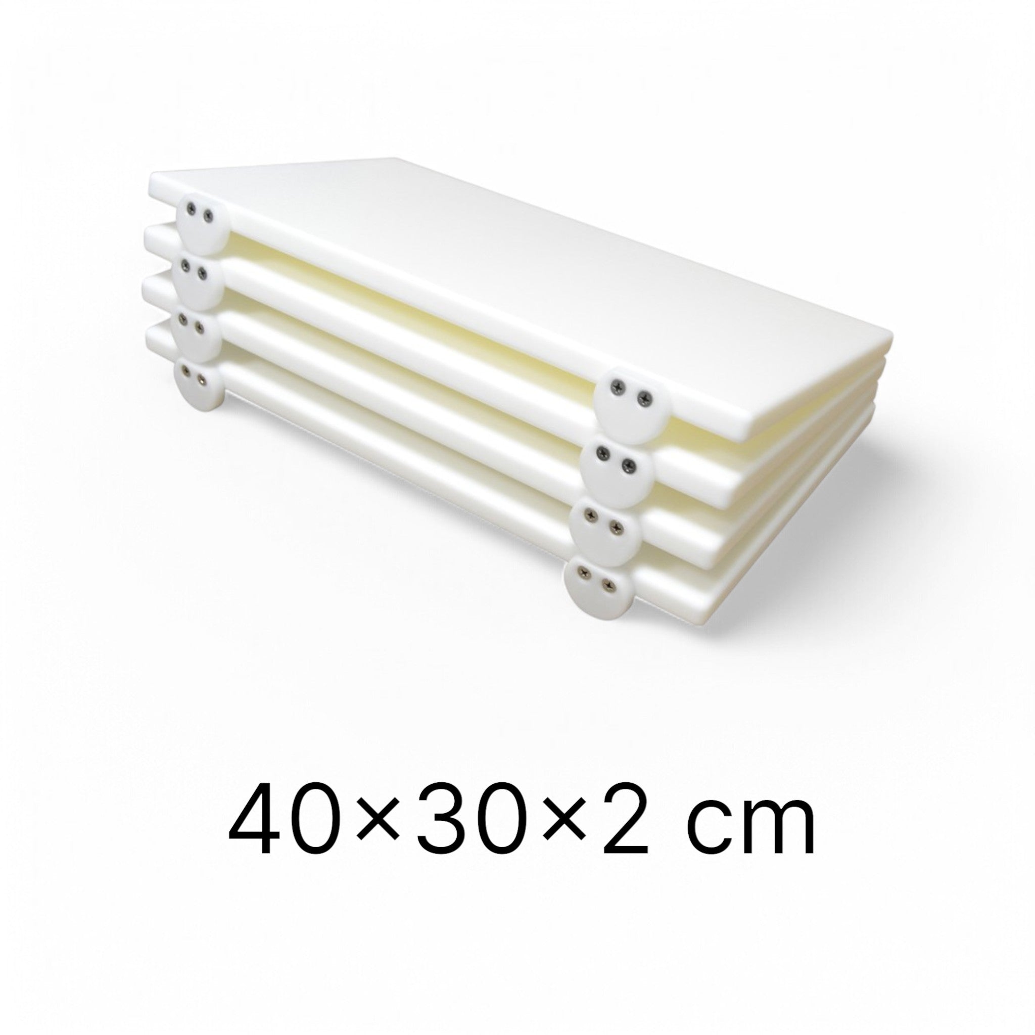 Tagliere in polietilene 40x30x2 cm bianco
